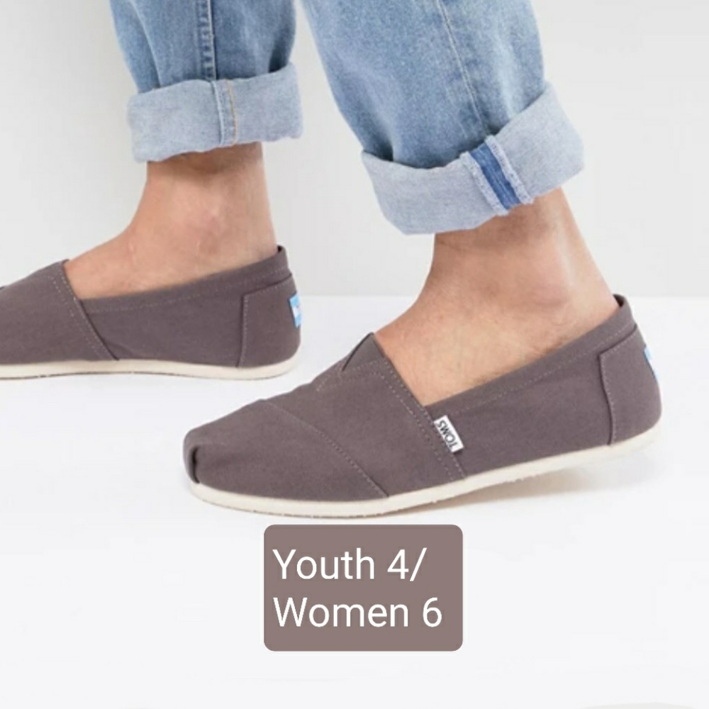 NEW TOMS! - Classic Grey Slip-Ons